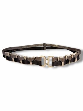 Rare ARCHIVE Chanel 2004 Runway Belt Karl Lagerfeld Era Leather & Gold